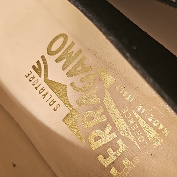 Vintage Salvatore Ferragamo Textured Suede Heels - Picture 5 of 5